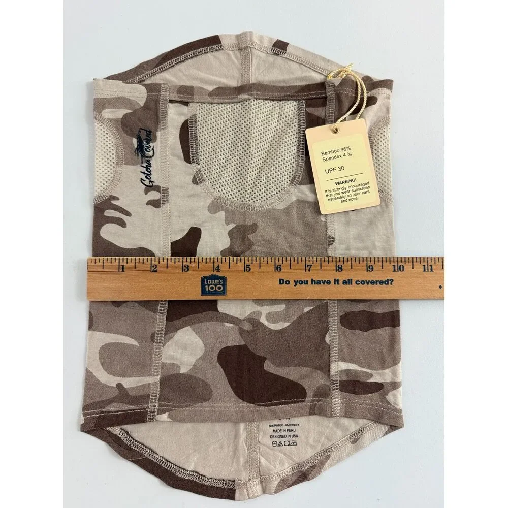 Gotcha Covered Head & Neck Gaiter Tan Camoflauge Hunting Fishing Size S/M